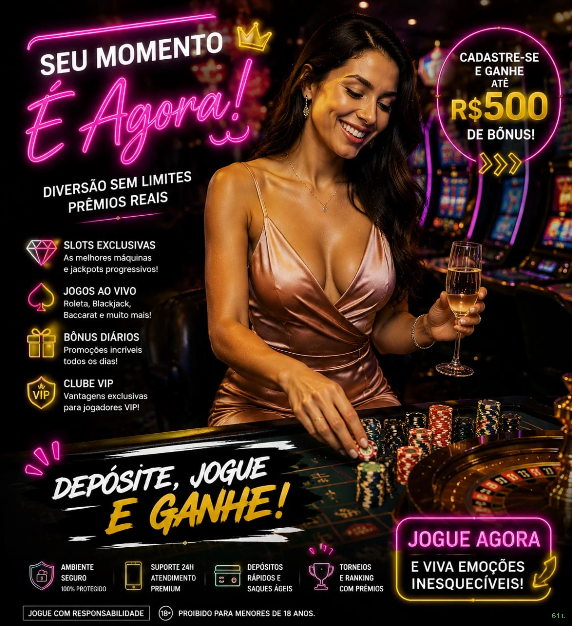 Streaming 4K no cassino ao vivo da 61t